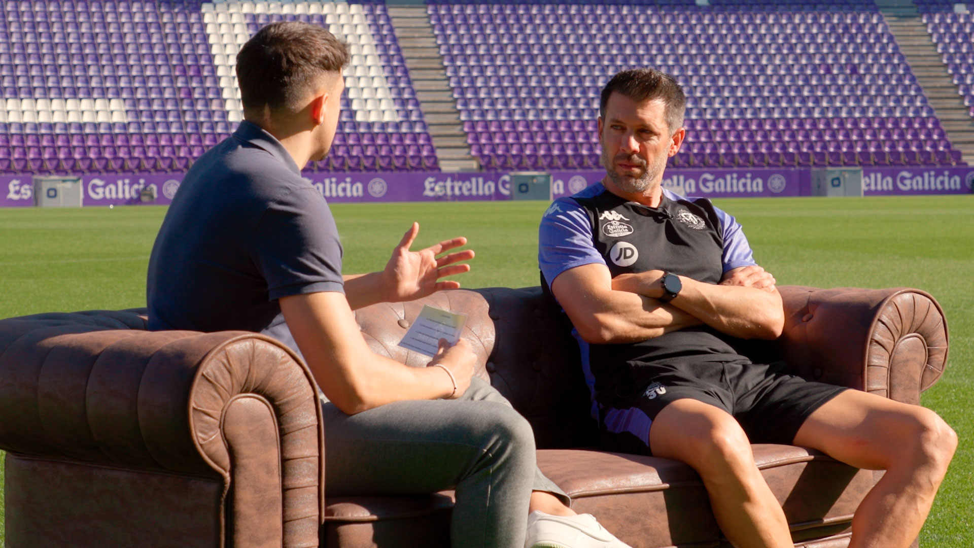 Fotograma para de la vídeo entrevista al Real Valladolid